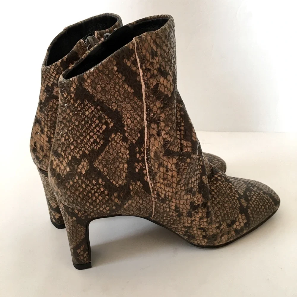 Free People Cybill Heel Brown Leather Ankle Boot